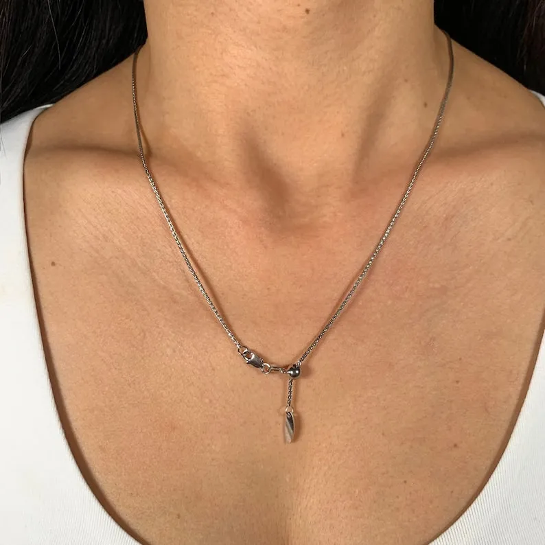 Adjustable Sterling Silver Wheat Chain