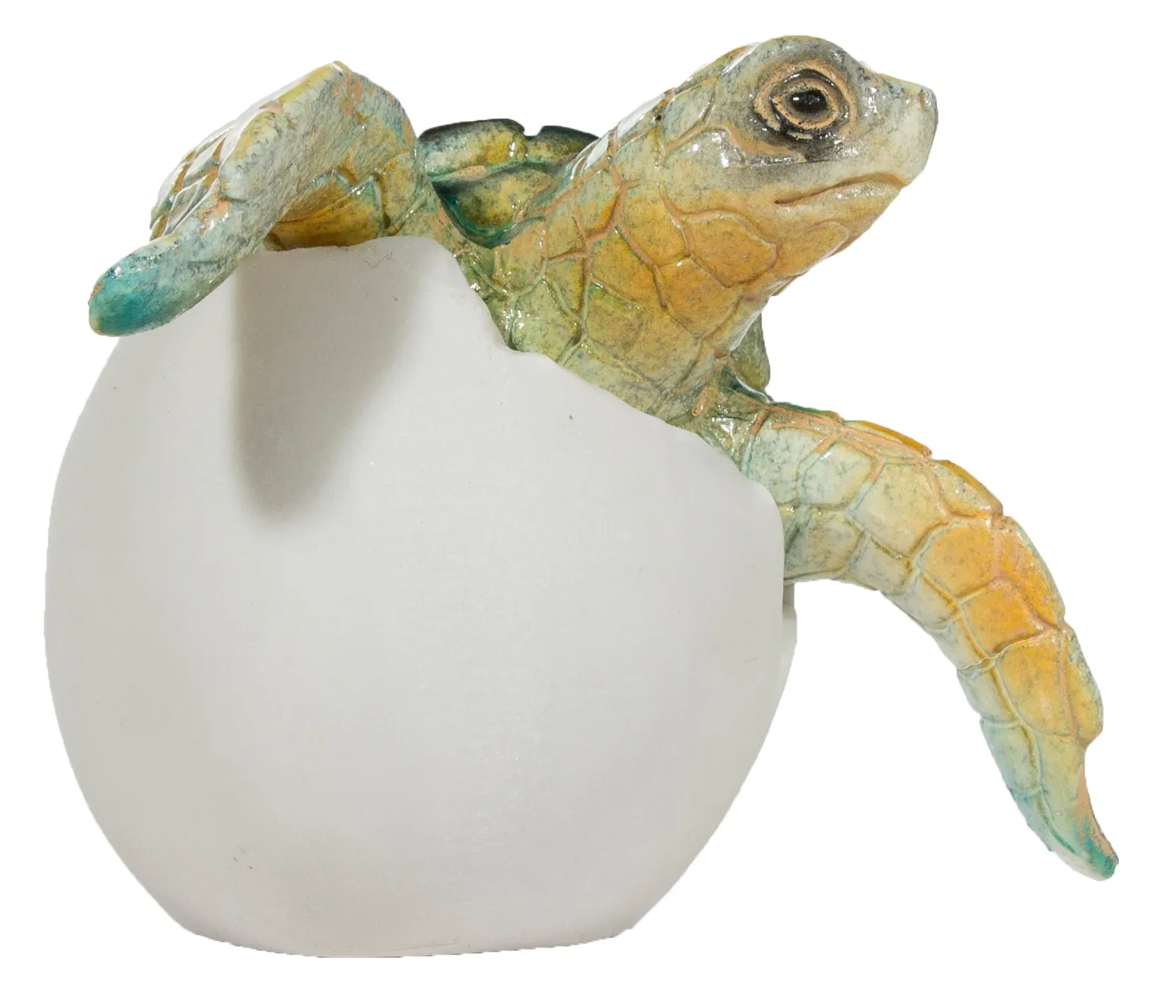 Adorable Baby Sea Turtle Hatching From Egg 3 Inch Tall Figurine