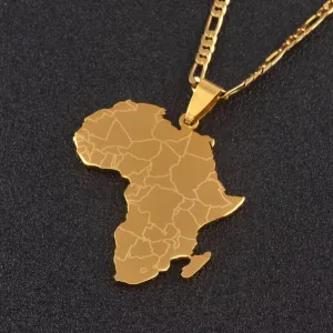 africa  necklace ,men Africa necklace ,gold Africa map pendant  necklace  , tribal necklace,ethnic, rihanna Africa necklace,african jewelry