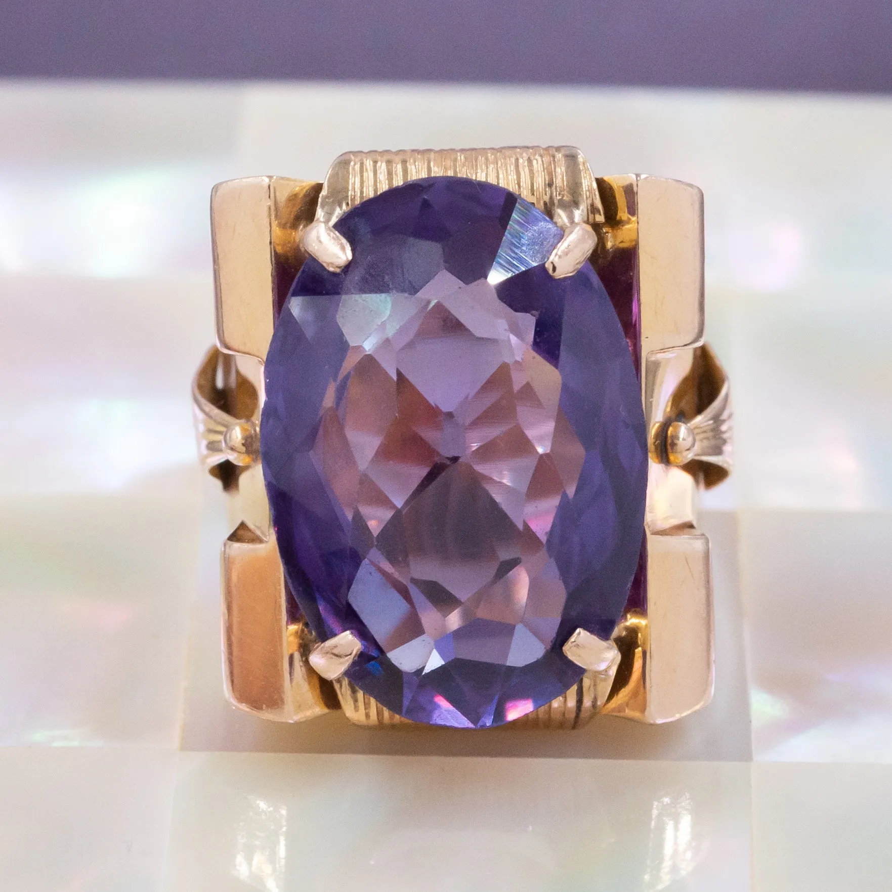 Alexandrite Cocktail Ring C. 1950s
