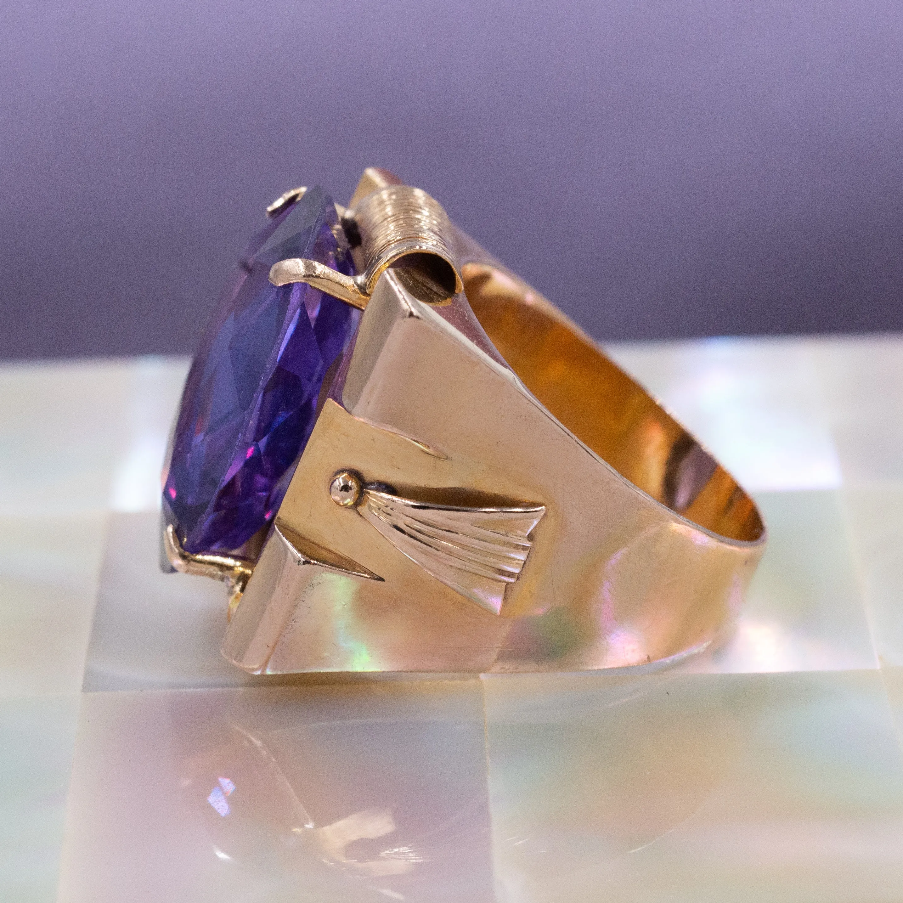 Alexandrite Cocktail Ring C. 1950s