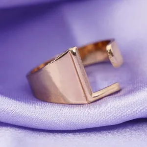 Alphabet L Gold Band Ring