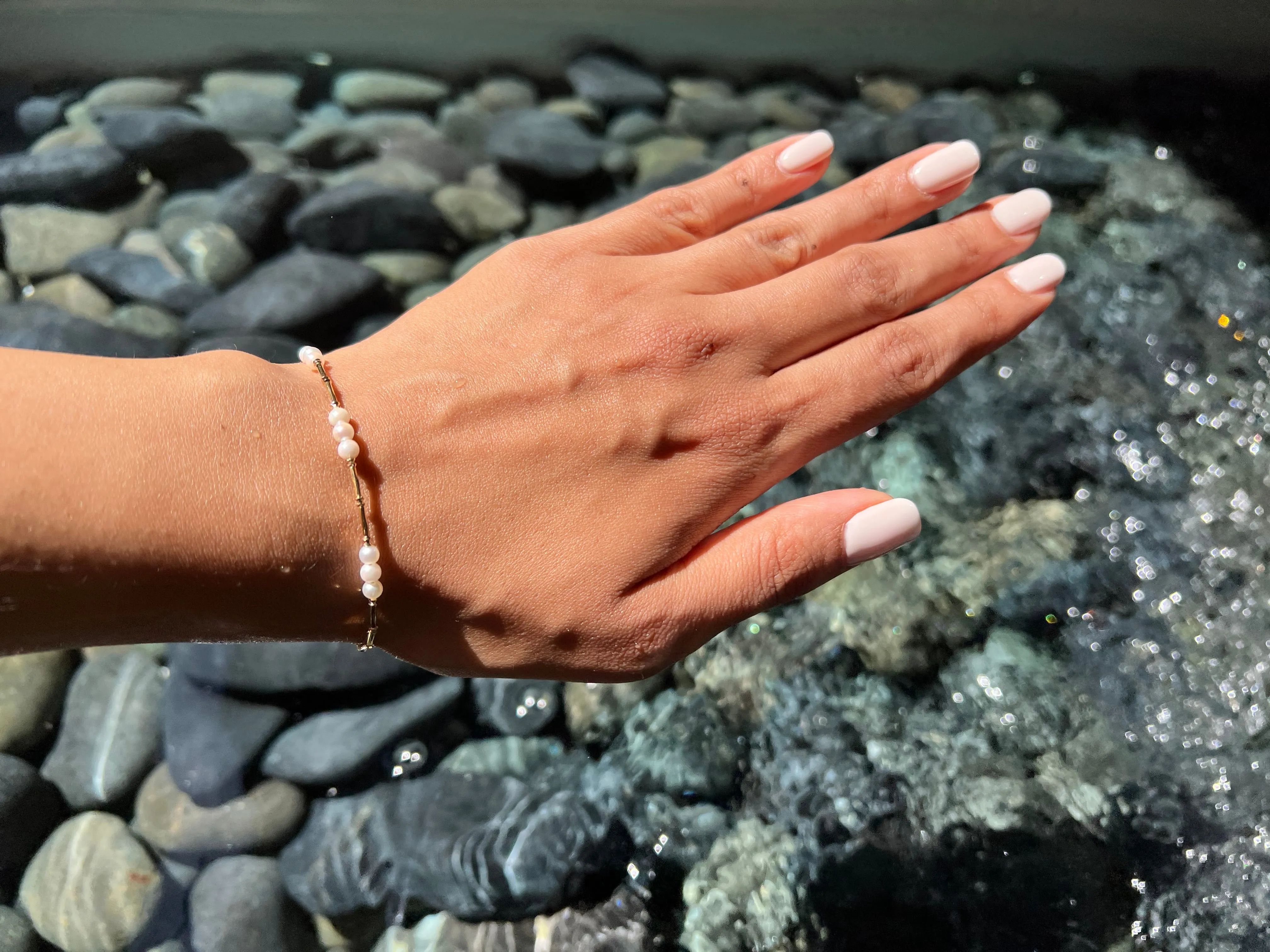 Alternating Pearl Bangle