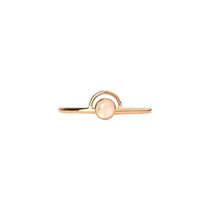 Arc Moonstone Goldfill Stacking Ring