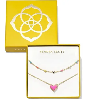 ARI HAVEN ENAMEL HEART NECKLACE GIFT SET