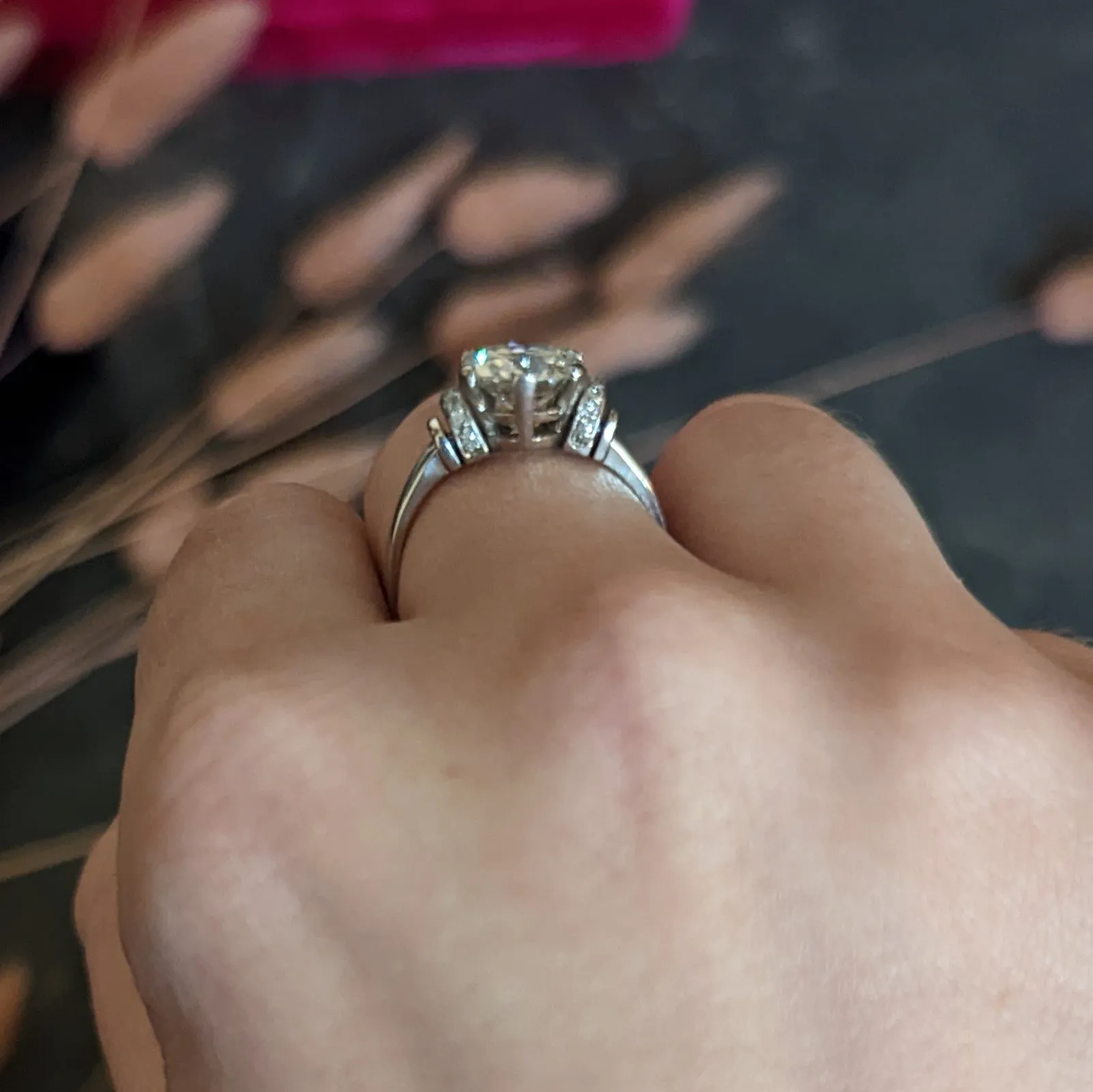 Art Deco 2.20 CTW Diamond Platinum Engagement Ring GIA