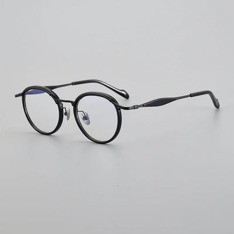 Arvid Retro Oval Titanium Glasses Frame