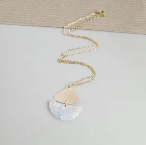 Ava Necklace- Pearl & Gold