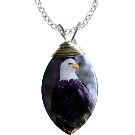 Bald Eagle Leaf Necklace, Item# 4165X
