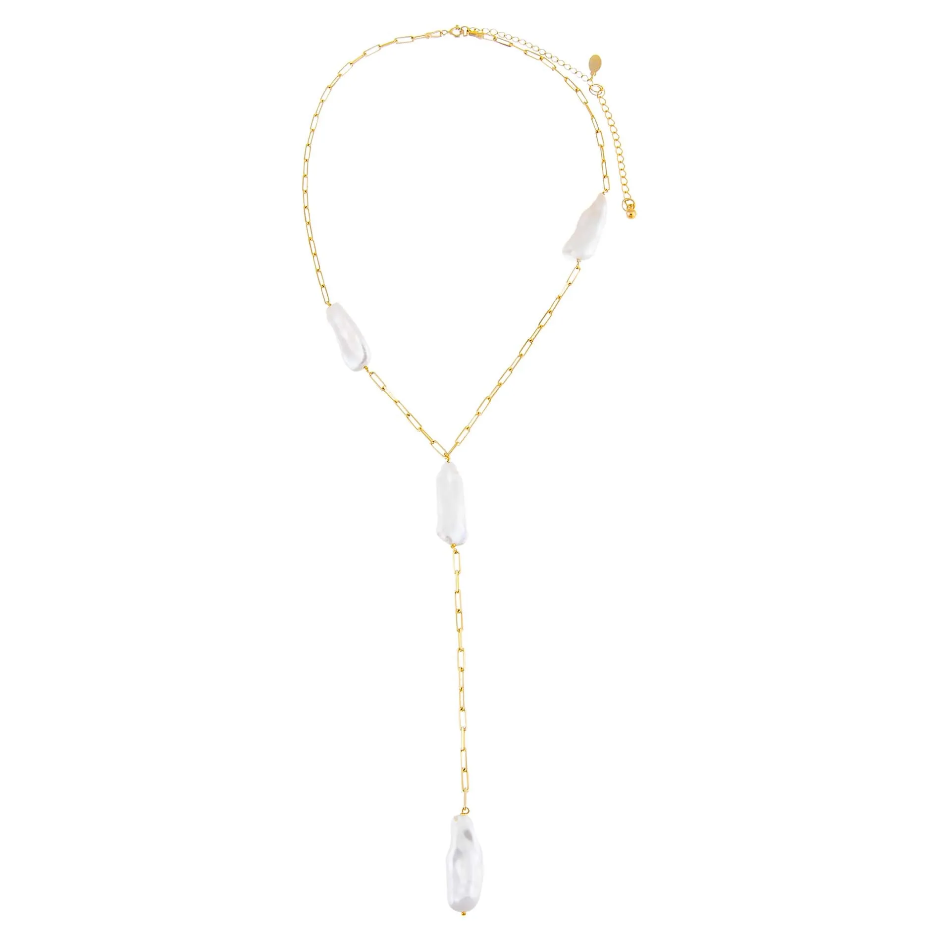 Baroque Pearl Link Lariat