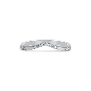 Bay Leaf Chevron Diamond Contour Band