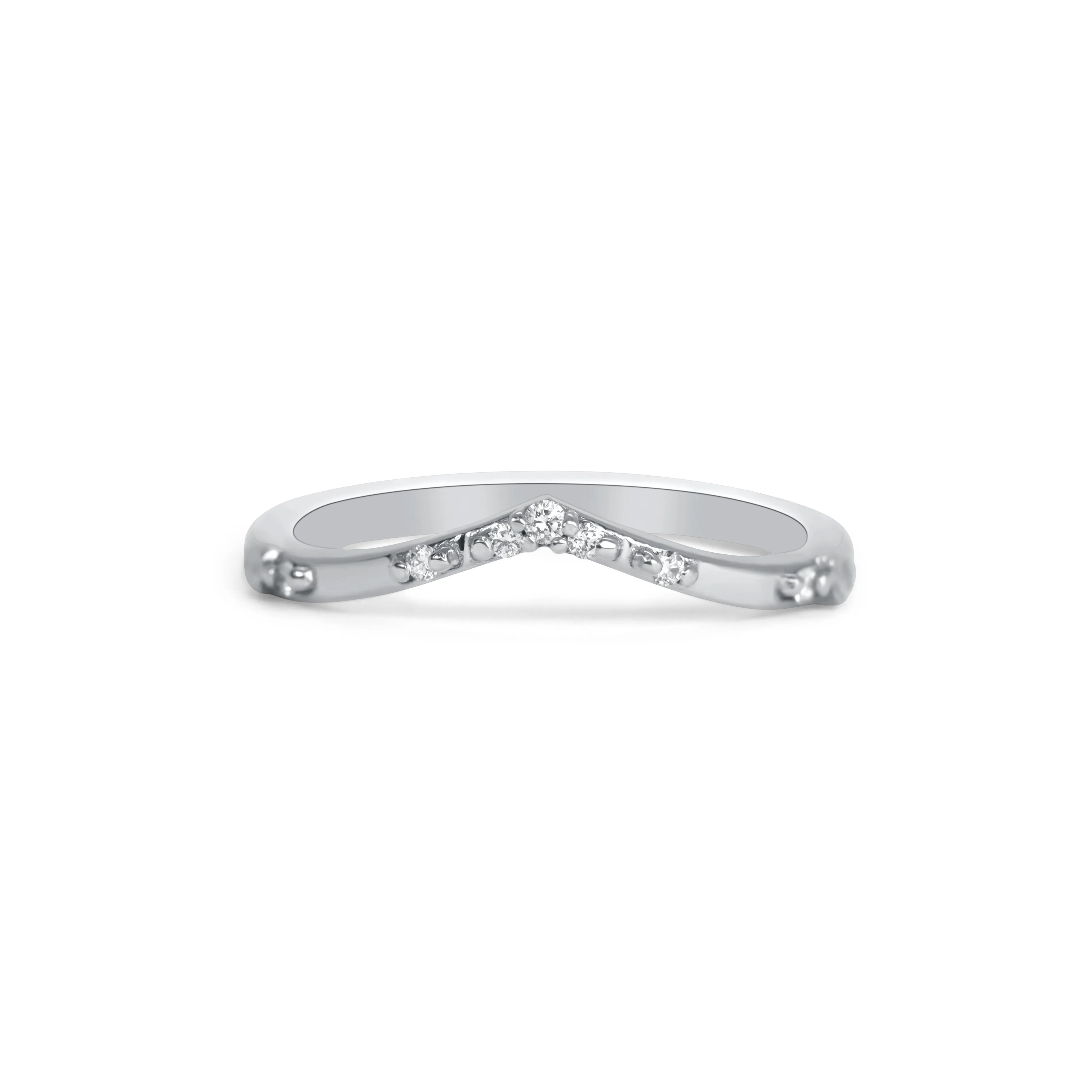 Bay Leaf Chevron Diamond Contour Band
