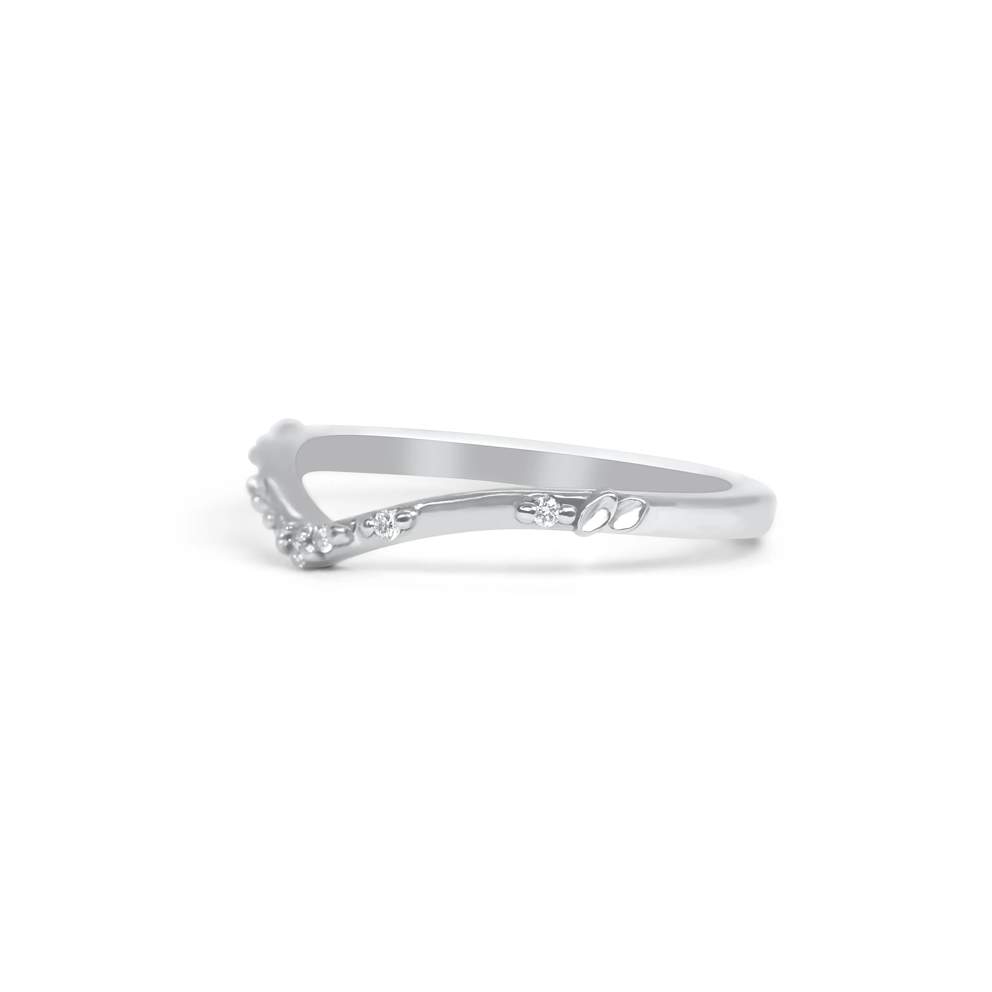 Bay Leaf Chevron Diamond Contour Band