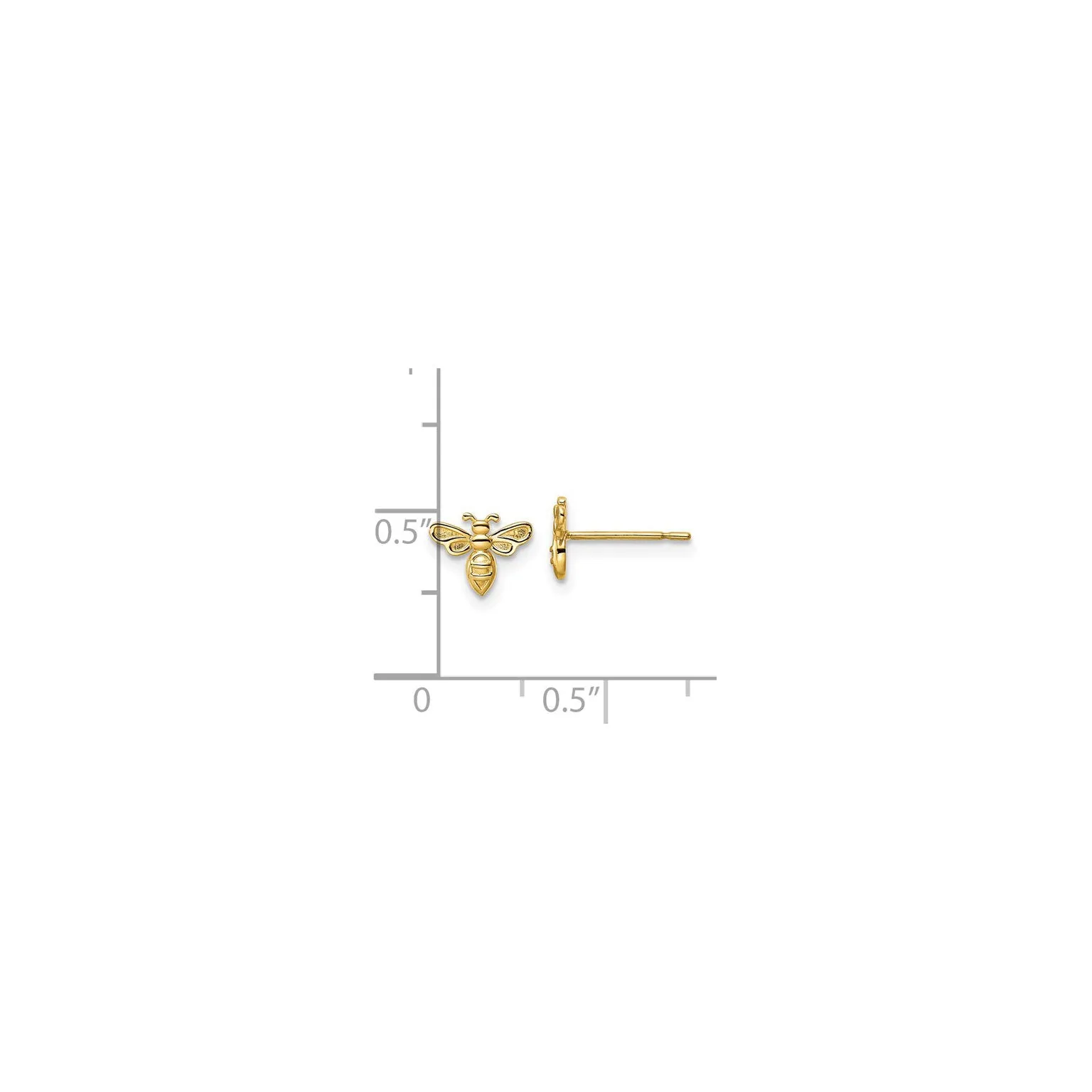 Bee Stud Earrings (14K)