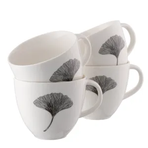 Belleek Living Ginkgo Set of Four Mugs
