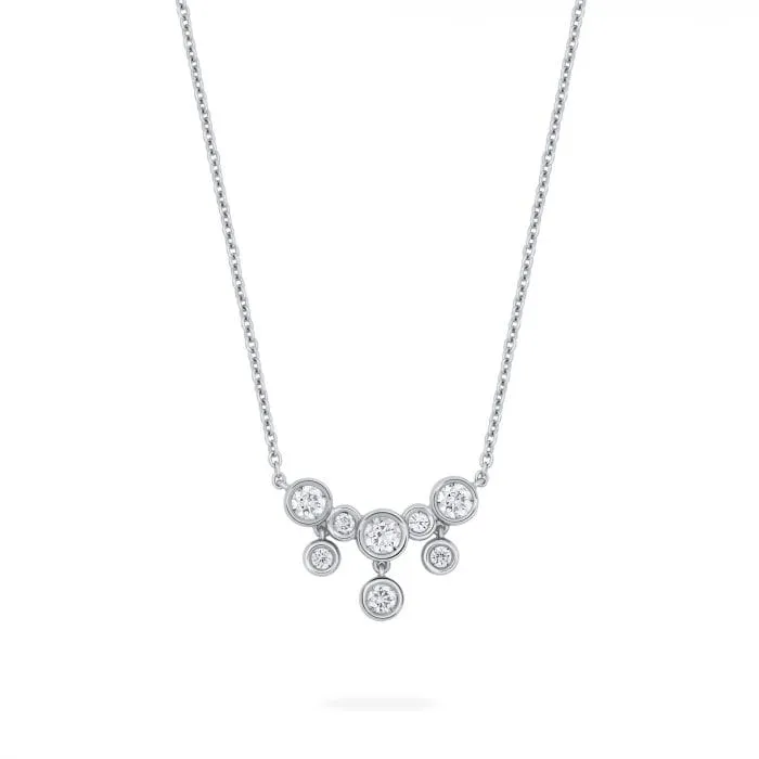 Birks Splash White Gold and Diamond Small Drop Necklace