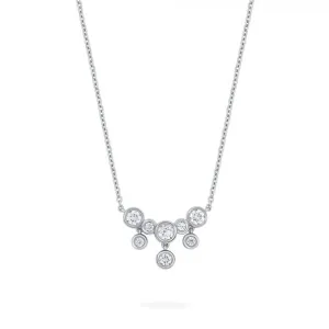 Birks Splash White Gold and Diamond Small Drop Necklace