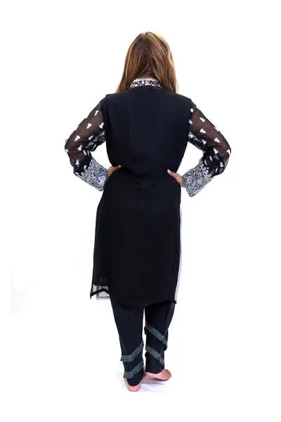 Black Chiffon Salwar Kameez-Suit- Sobia Nazir Lawn 2019