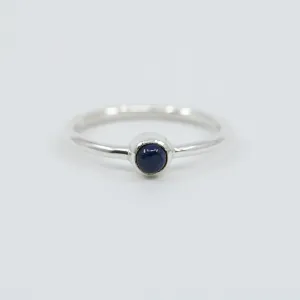 Blue Sapphire Dainty Ring in Sterling Silver