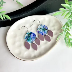 Blueberry Florals Diamond Earrings