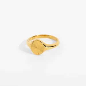 Boho & Mala 18k Gold Ring Stainless Steel (size 7)