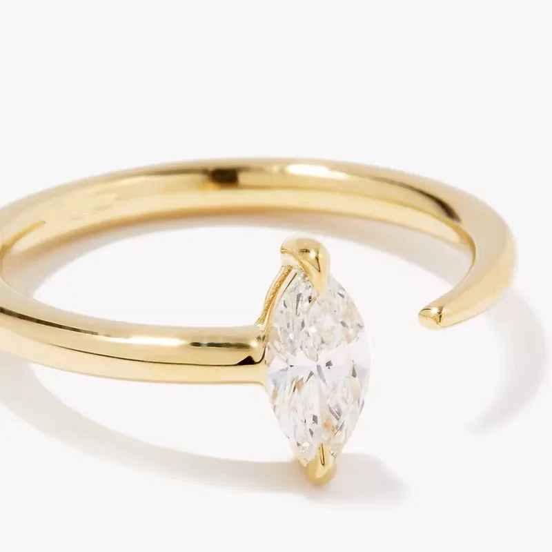 Boho & Mala 18k Gold Ring Sterling Silver (adjustable)