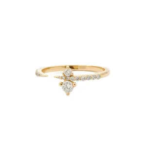Boho & Mala 18k Gold Ring Sterling Silver (adjustable)
