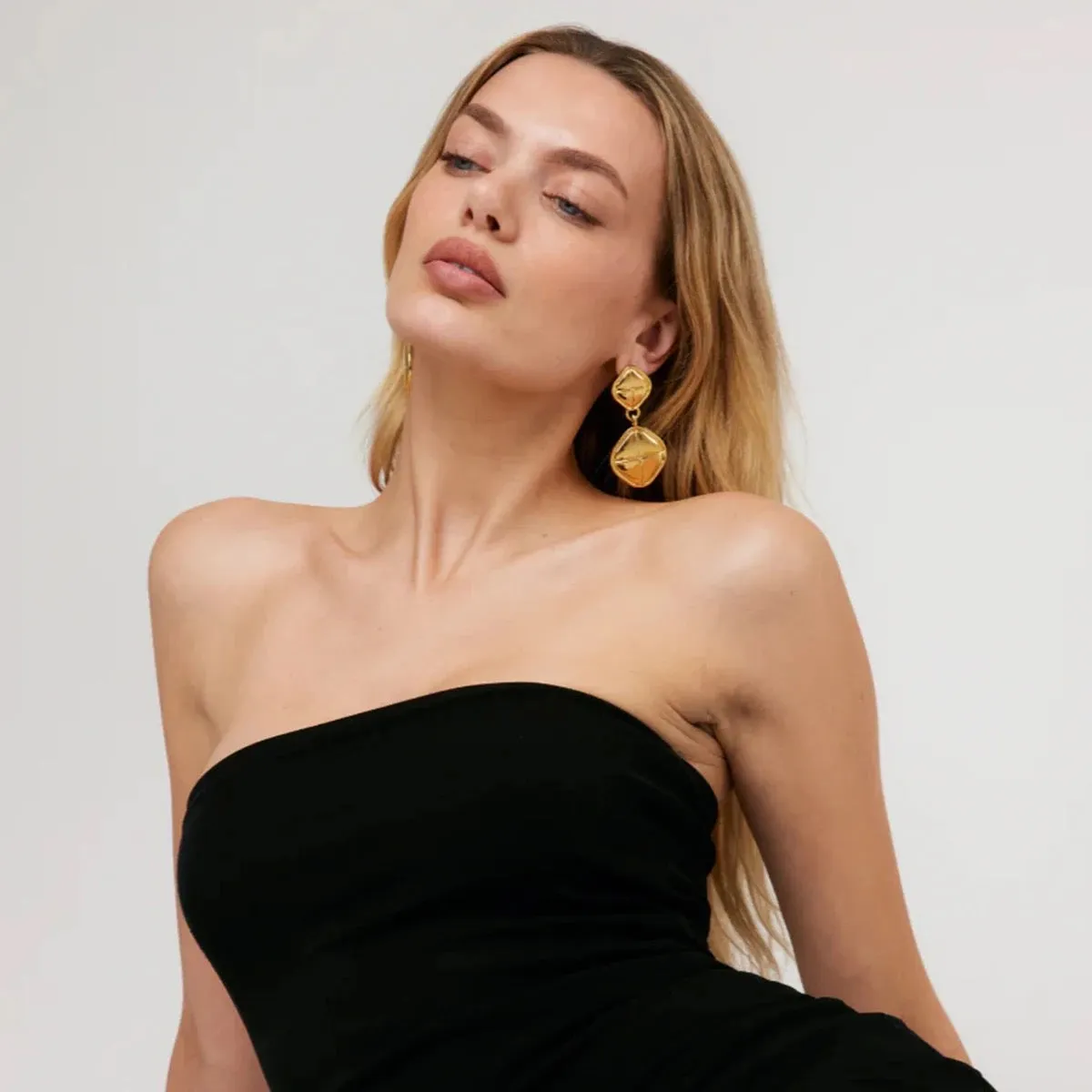 Boho & Mala Stainless Steel Gold Plated Stud Earrings