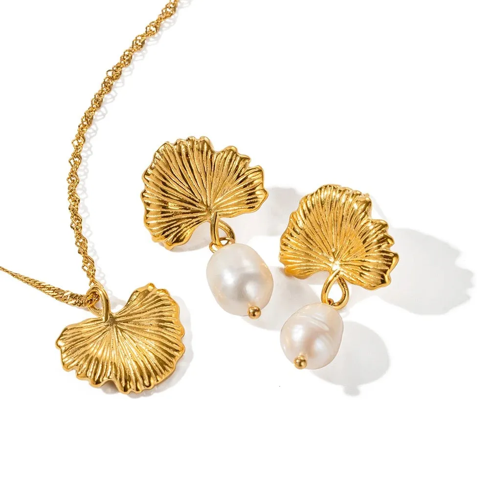 Boho & Mala Stainless Steel/18k Gold Plated Pendant Necklace