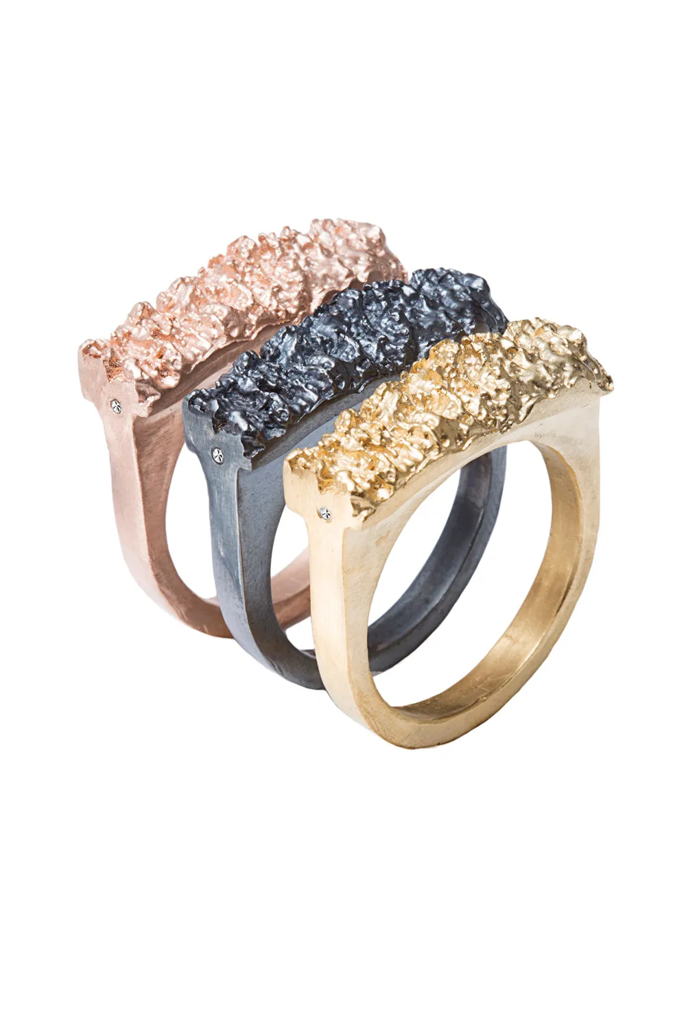 Bold Barnacle Cave Pave Ring Major