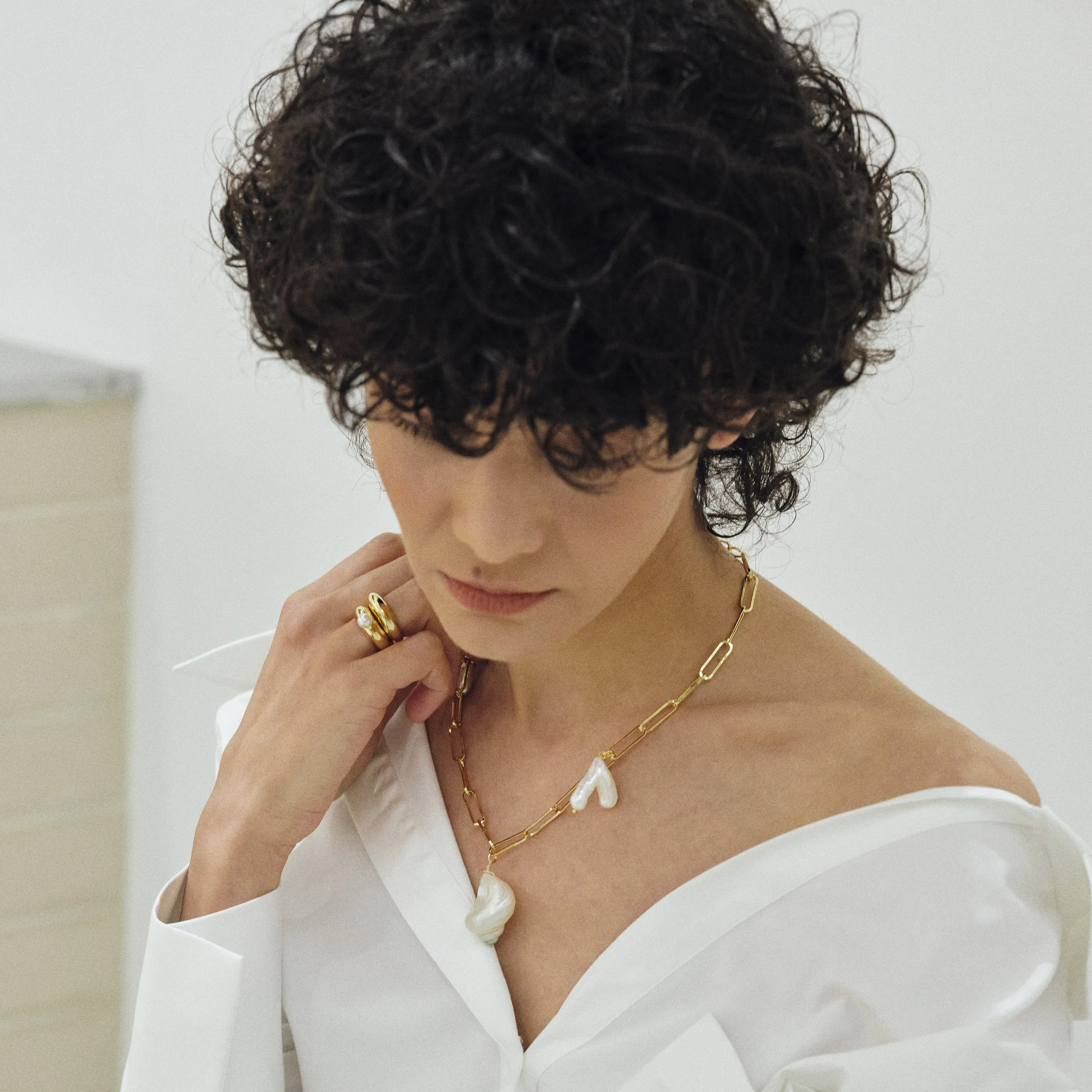 Bold Double Pearl Rings