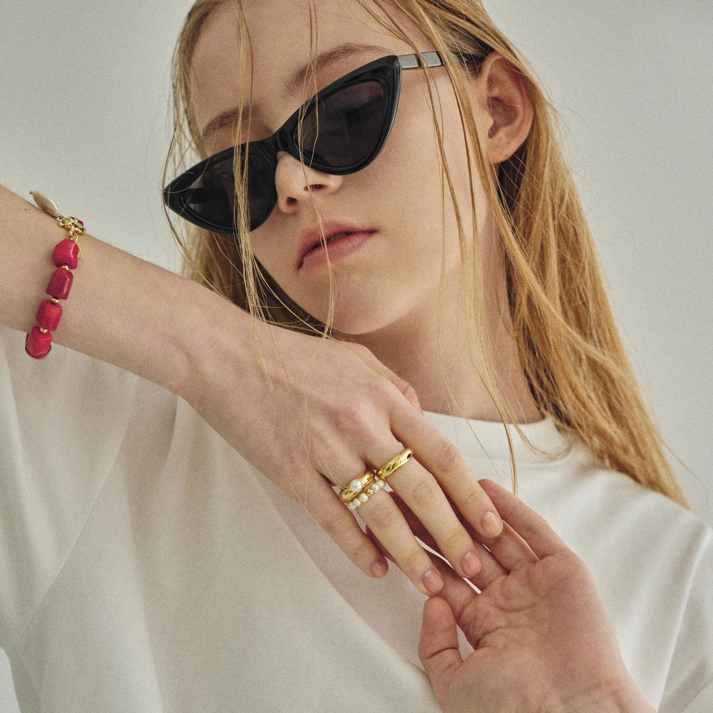Bold Double Pearl Rings