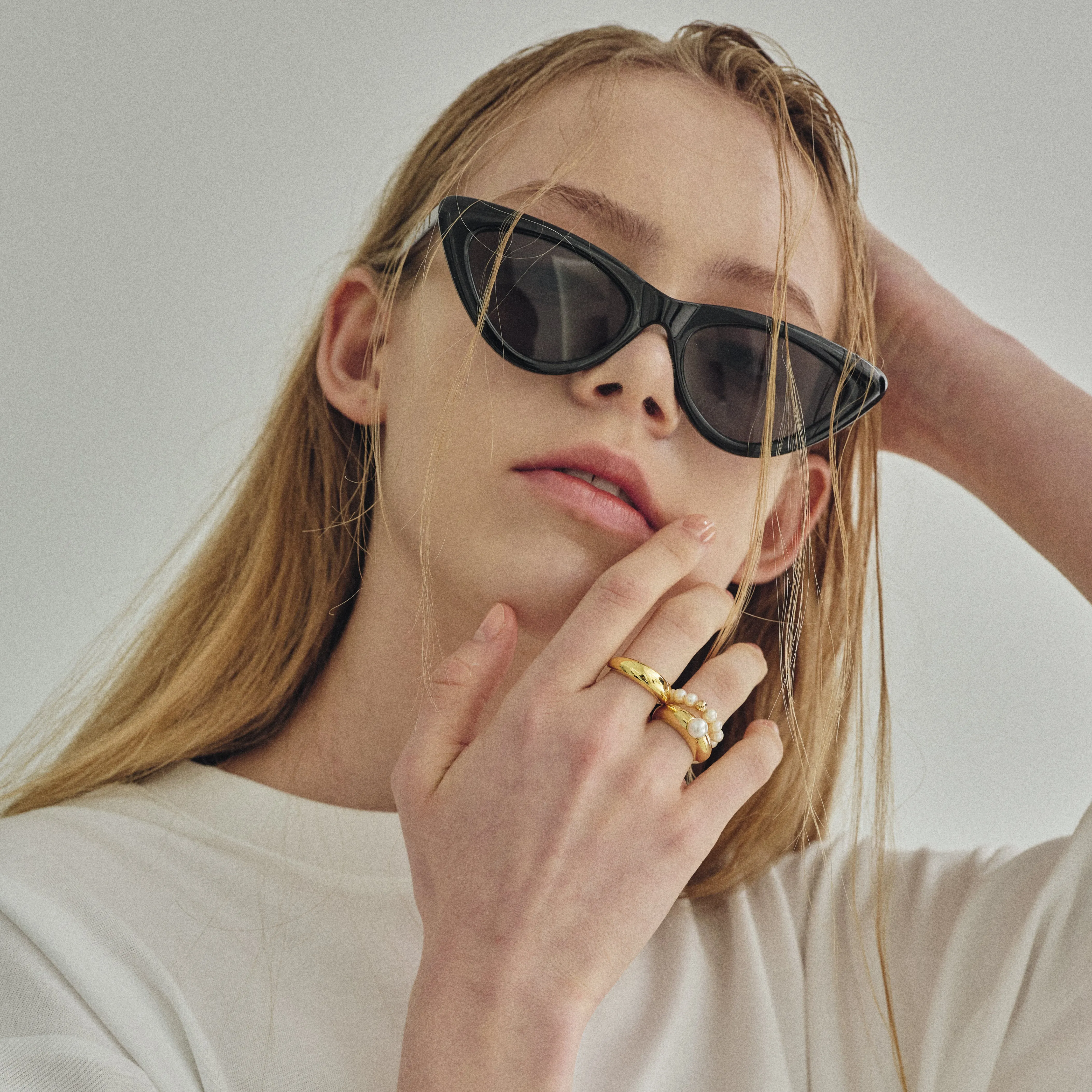 Bold Double Pearl Rings