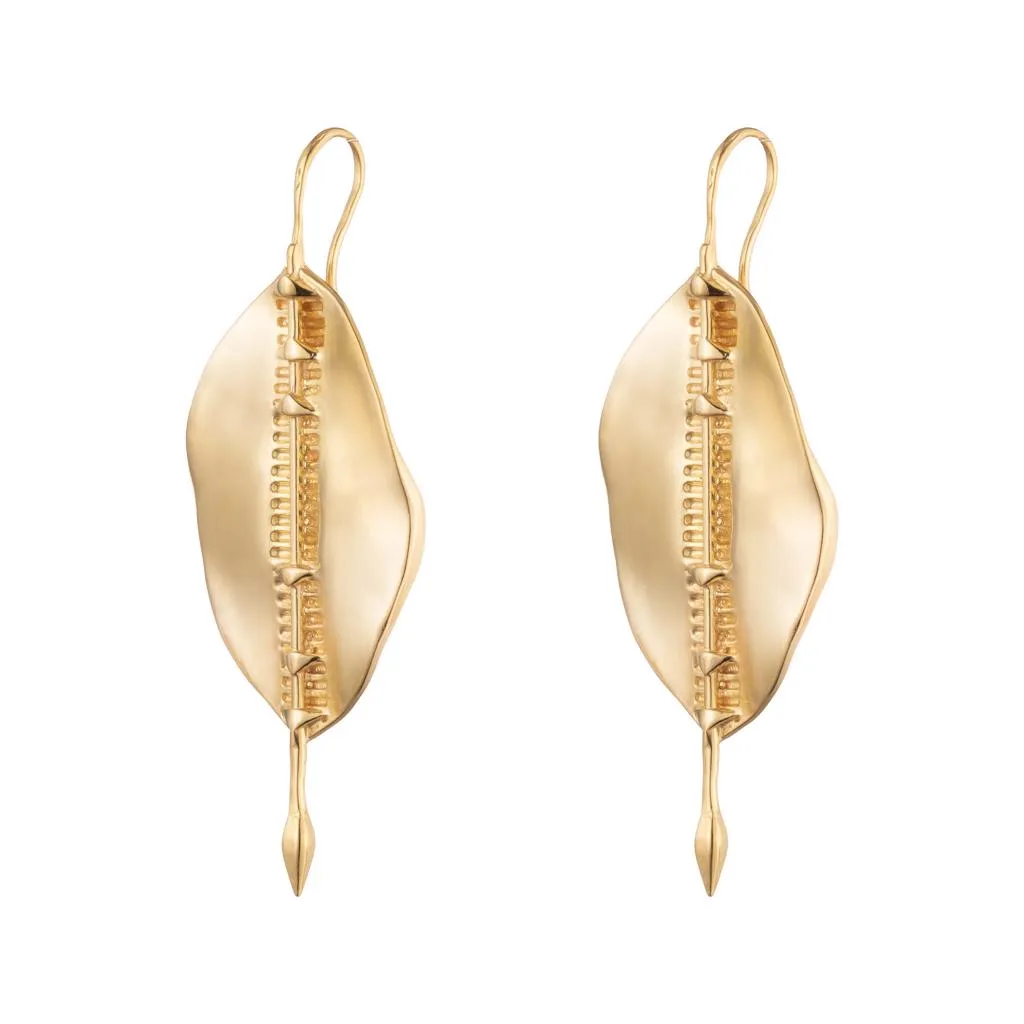 Bulawayo Gold Shield Earrings
