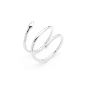 Bulawayo Sterling Silver Single Tip Spiral Spear Ring