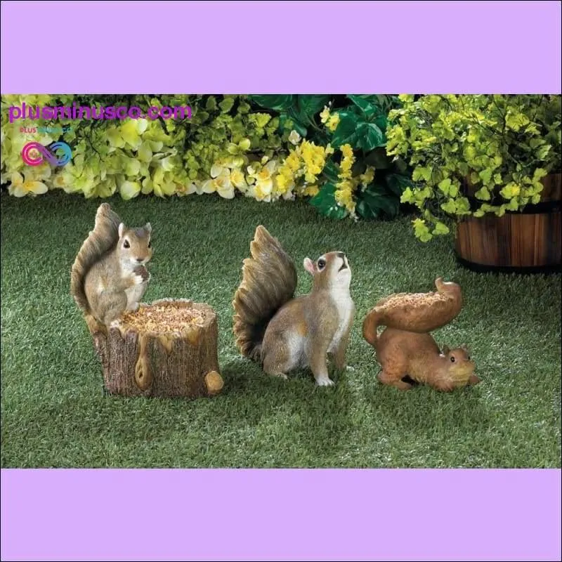 Bushy Tail Squirrel Figurine ll Plusminusco.com