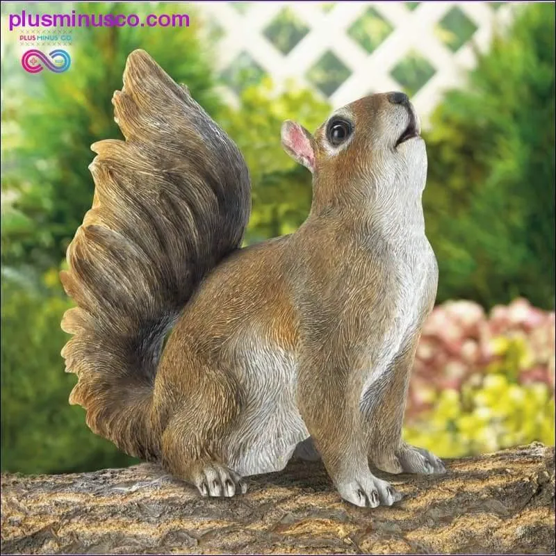 Bushy Tail Squirrel Figurine ll Plusminusco.com