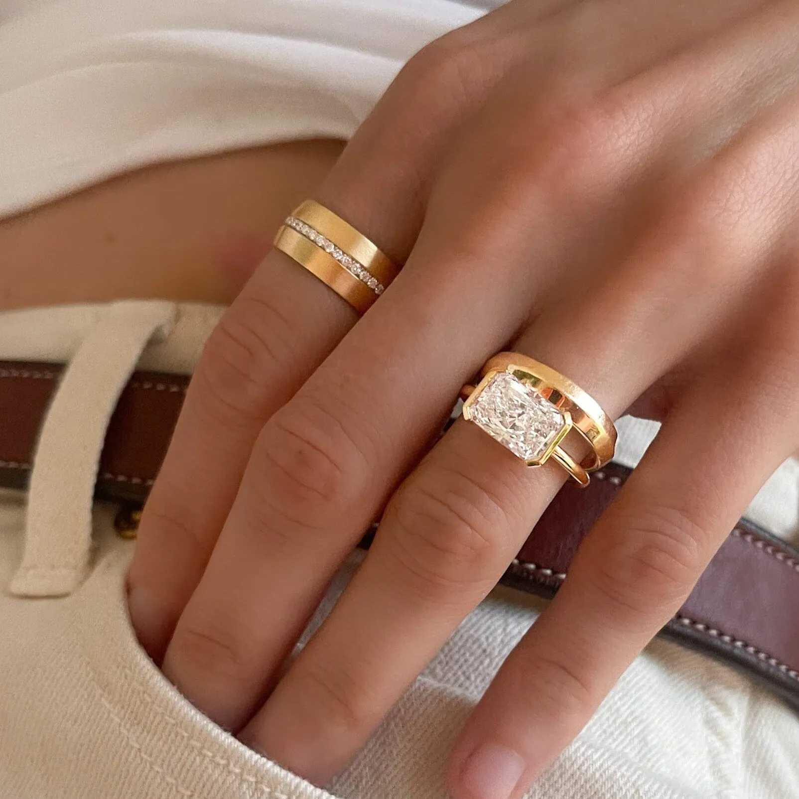Butter Knife Edge Ring (4mm)