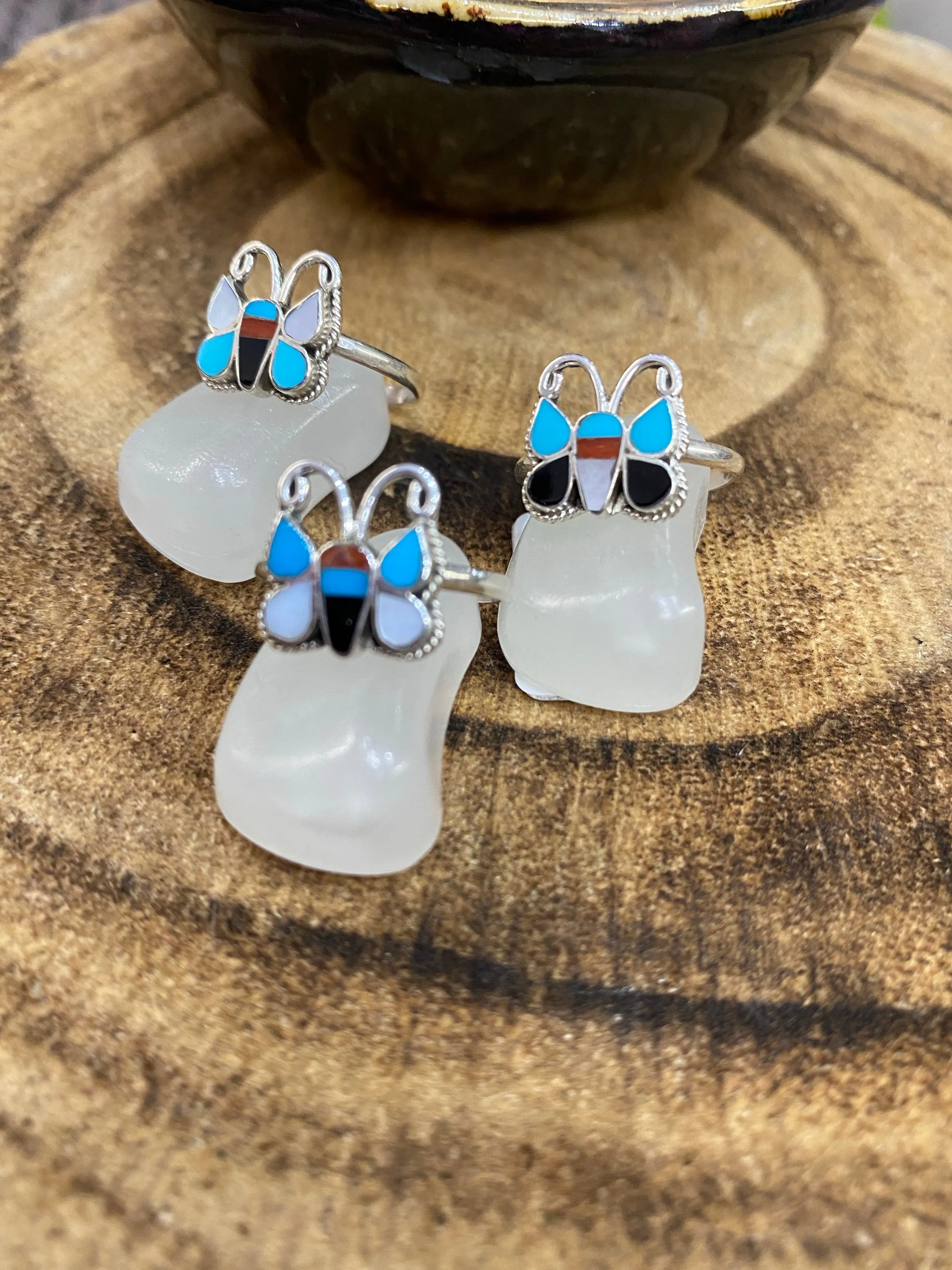 Butterfly Rings: Turquoise Mix