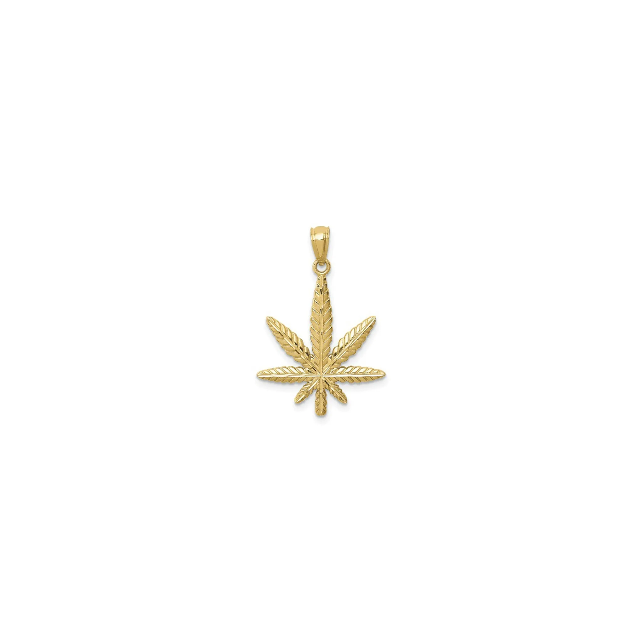 Cannabis Leaf Pendant (14K)