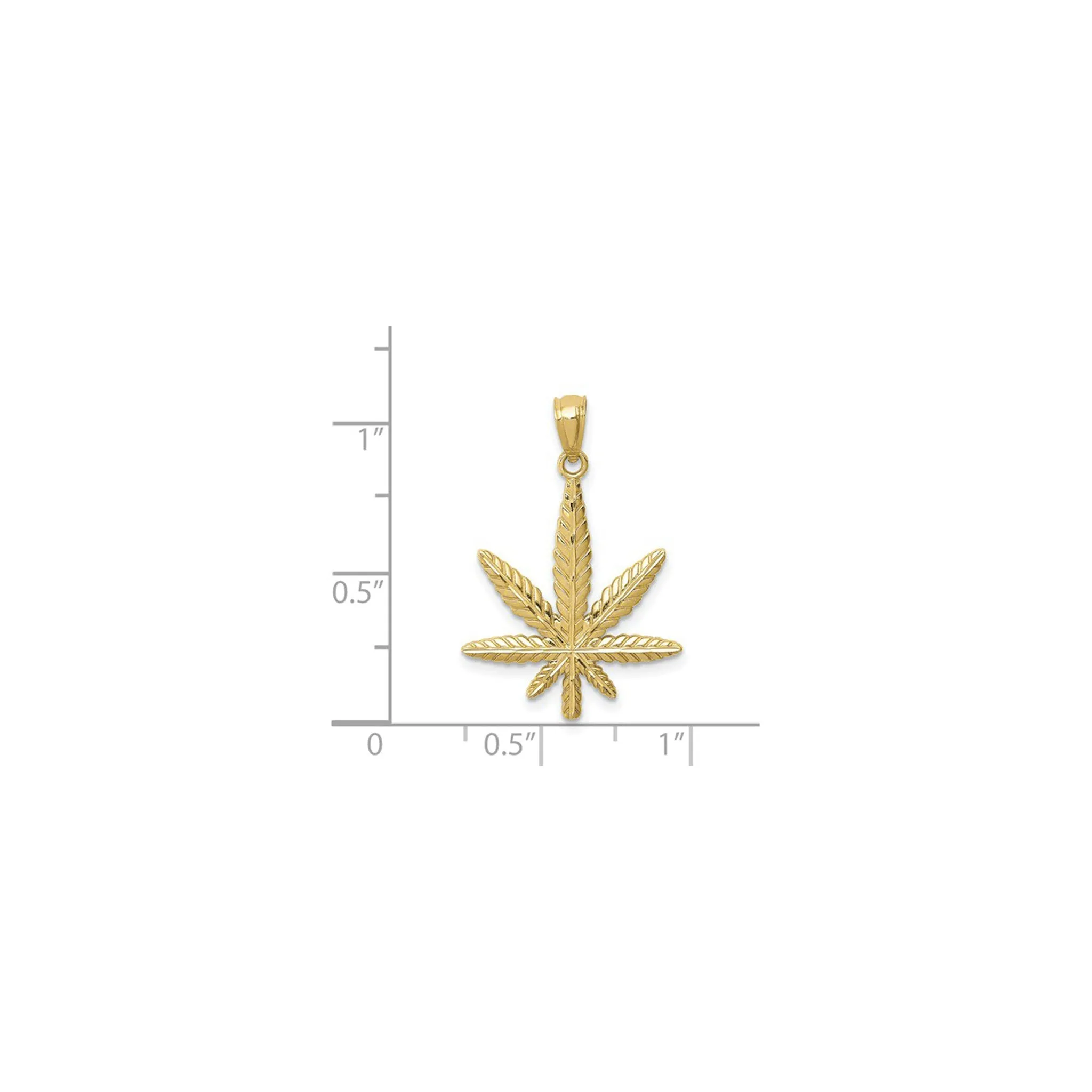 Cannabis Leaf Pendant (14K)