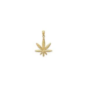 Cannabis Leaf Pendant (14K)