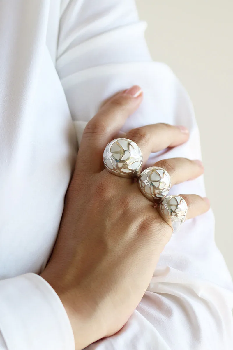 CARAMEL | Enamel silver ring