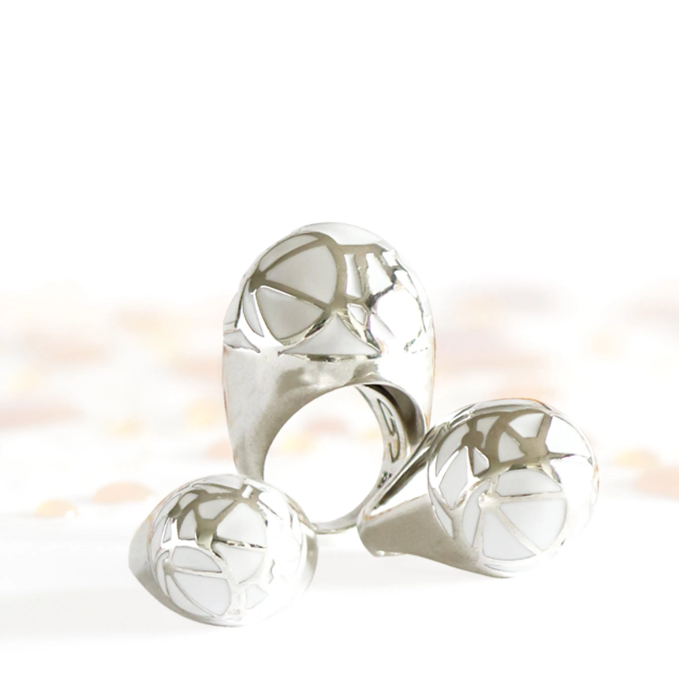 CARAMEL | Enamel silver ring