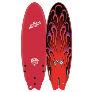 Catch Surf Odysea x Lost 6'5 Round Nose Fish Surfboard - Red