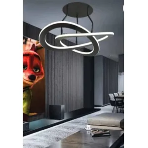 Ceiling Light ELR-3021-SB 75W LED Double Ring Matt Black