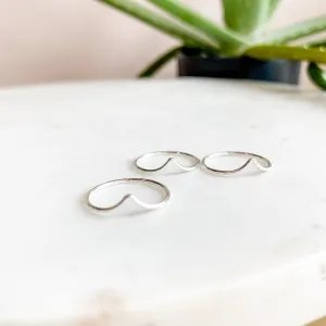 Chevron Dainty Stacker Ring