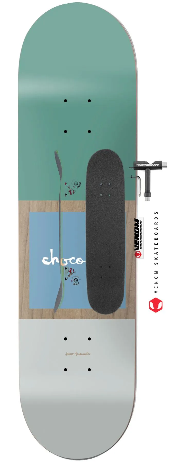 Chocolate OG Square Jesus Fernandez  Skateboard Deck - 8.25"