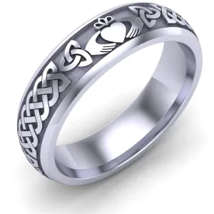Claddagh Wedding Ring UCL1-PLATINUM6M - Platinum