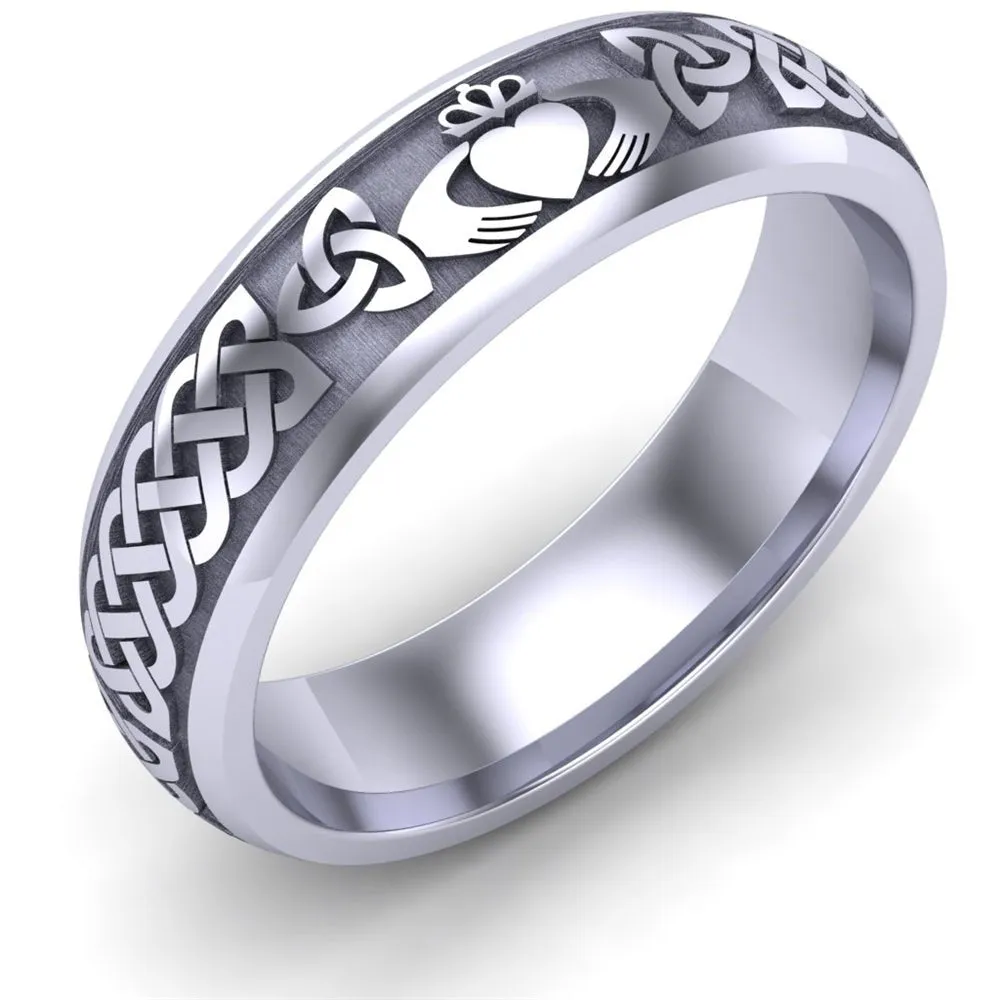 Claddagh Wedding Ring UCL1-PLATINUM6M - Platinum